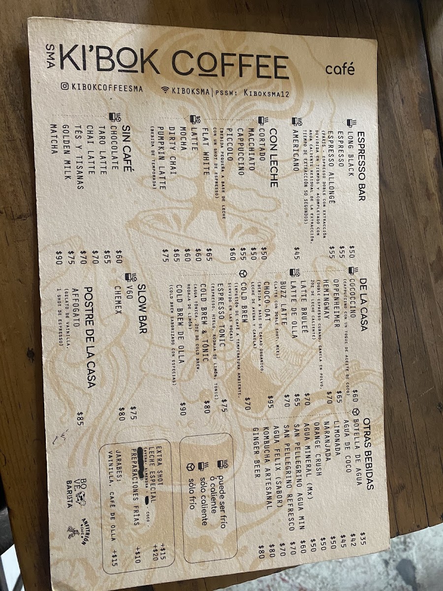 KI'BOK COFFEE SMA Menu - Image 1