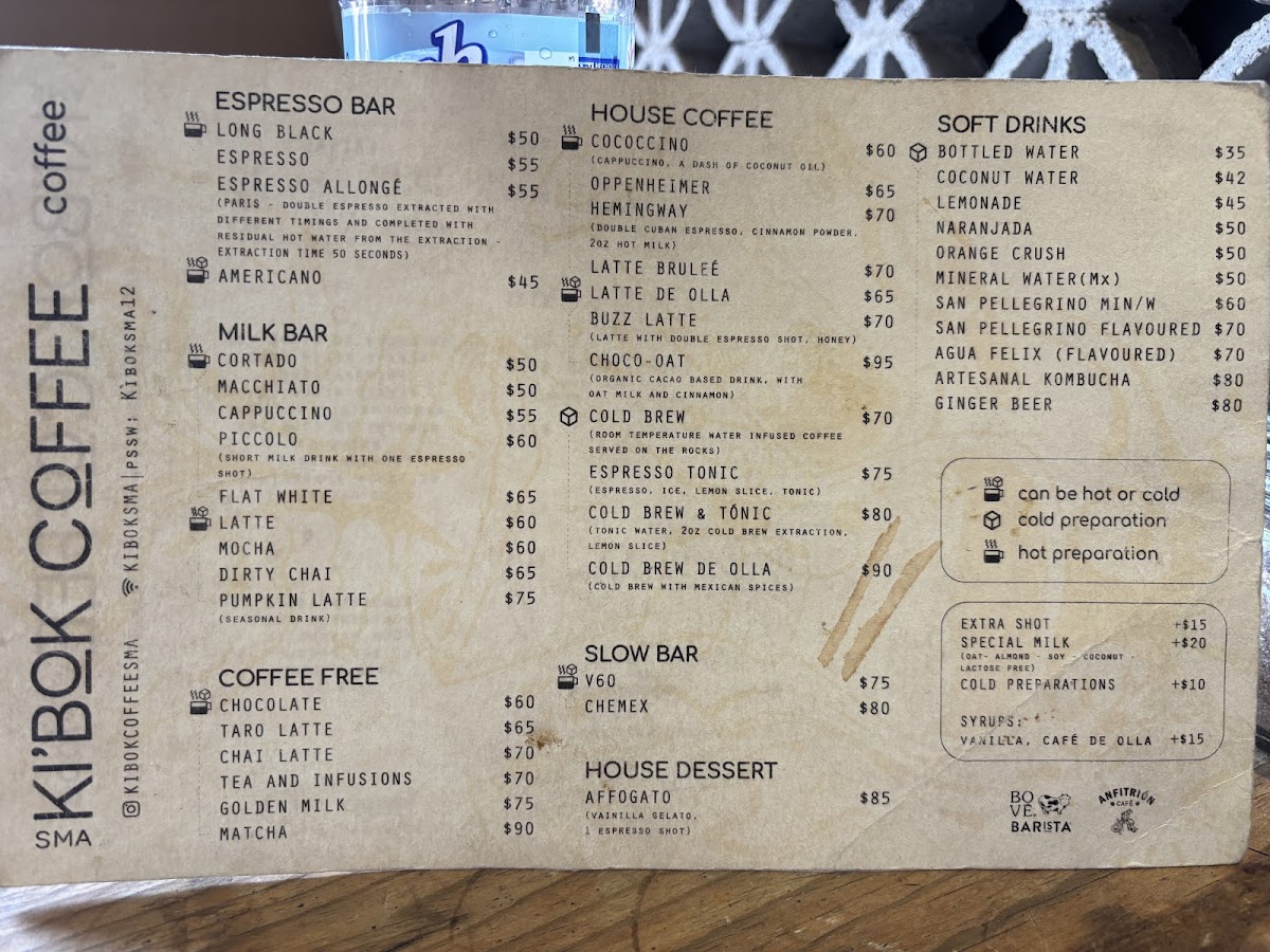 KI'BOK COFFEE SMA Menu - Image 2